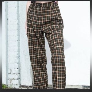Brandy Melville Amelia Plaid Pants-High waisted-One size